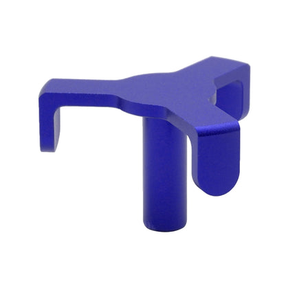 Blue aluminum alloy car trunk organizer bag hook with U-shaped bracket