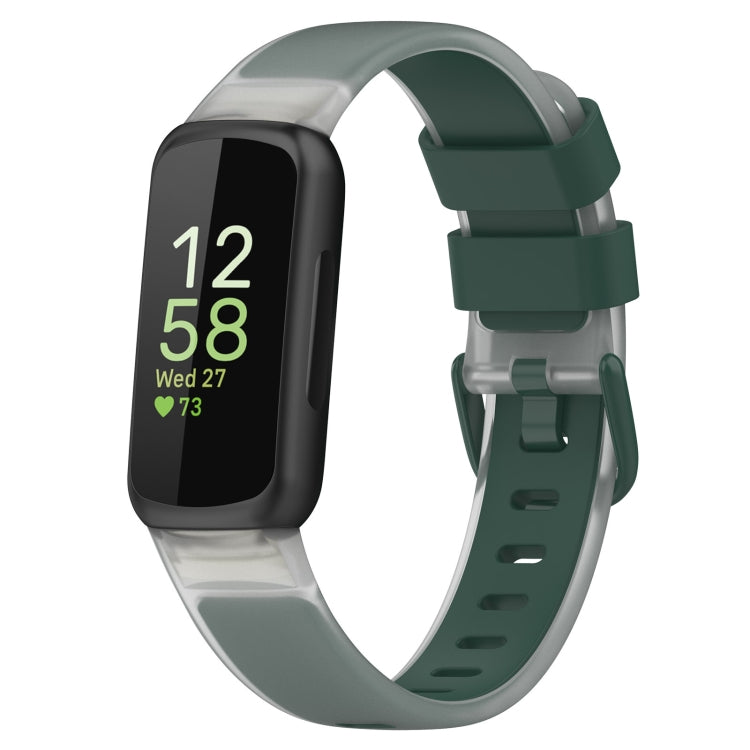 Two Color Transparent Silicone Watch Band, For Fitbit Inspire 3