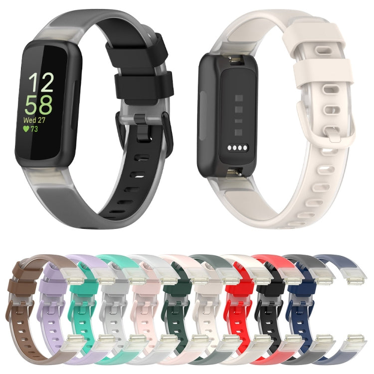 Two Color Transparent Silicone Watch Band, For Fitbit Inspire 3