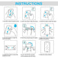 Installation guide for tempered glass screen protector with wet and dry wipes