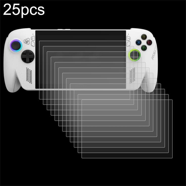 25-pack tempered glass screen protector films for 7-inch handheld gaming console