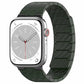 Carbon fiber magnetic loop watch band, green; magnetic loop strap for Apple Watch.