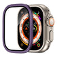 Purple aluminum watch frame with integrated tempered screen film for 49mm Apple Watch