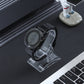 Sports smartwatch with black 22mm quick-release bead titanium steel watch band