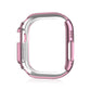 Pink diamond-studded watch case cover with side buttons, double-row for 49mm Apple Watch