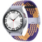 Braided nylon watch band with metal buckle, purple and tan braided weave