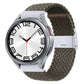 Nylon braided watch band with metal buckle, dark olive green