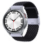 Nylon braided watch band with metal buckle, black