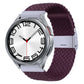 Nylon braided watch band with metal buckle, dark purple