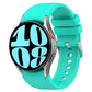 Leather silicone watch band in turquoise with matching buckle and perforated holes