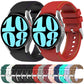 Leather silicone watch bands set: black and red with metal buckle and perforations