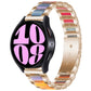 Three Bead Resin Metal Watch Band, For Samsung Galaxy Watch 6 / 6 Classic