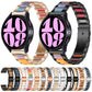 Three Bead Resin Metal Watch Band, For Samsung Galaxy Watch 6 / 6 Classic