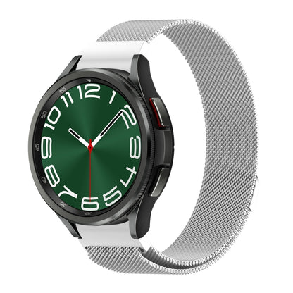 Milan magnetic metal watch band, silver mesh for Galaxy Watch 6/6 Classic