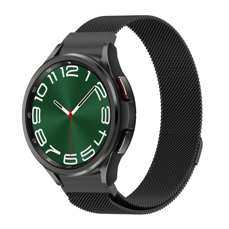 Milan magnetic metal watch band, black mesh for Galaxy Watch 6/6 Classic