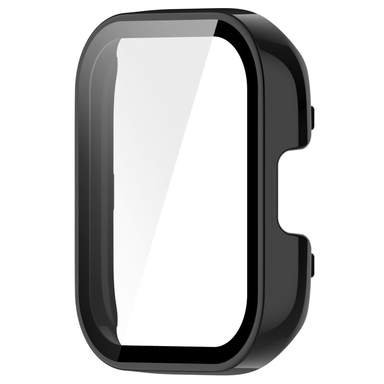 Black integrated watch case with clear tempered film screen protector