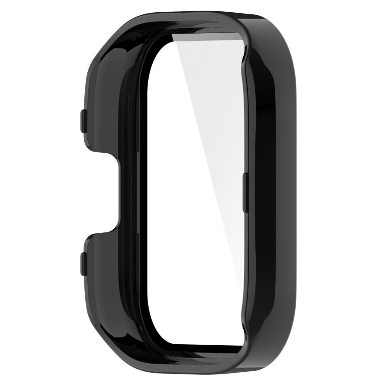 Black integrated watch case with curved tempered film screen cover
