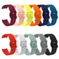 Wave-dotted silicone watch band set in assorted colors with buckle for Galaxy Watch 6/6 Classic
