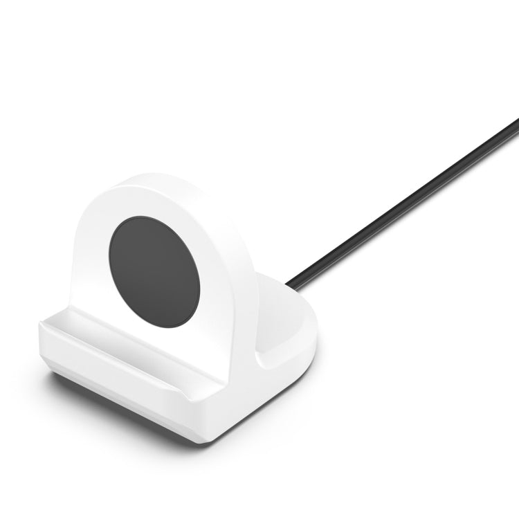 Black silicone charging bracket with oval cradle and charging cable connection