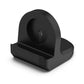 Black silicone charging bracket stand with raised oval charging cradle
