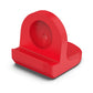Red silicone charging bracket stand with oval charging dock and base