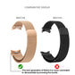 Milanese metal watch bands side-by-side: tan mesh band and black mesh band with clasp
