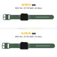 Green silicone pin-buckle watch band with adjustable holes for Apple Watch 38mm