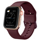 Wine red silicone watch band with pin buckle, for Apple Watch 38mm