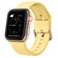 Yellow silicone watch band with pin buckle, for Apple Watch 38mm