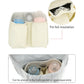Light mommy backpack with front insulated bottle organizer and separate storage sections.