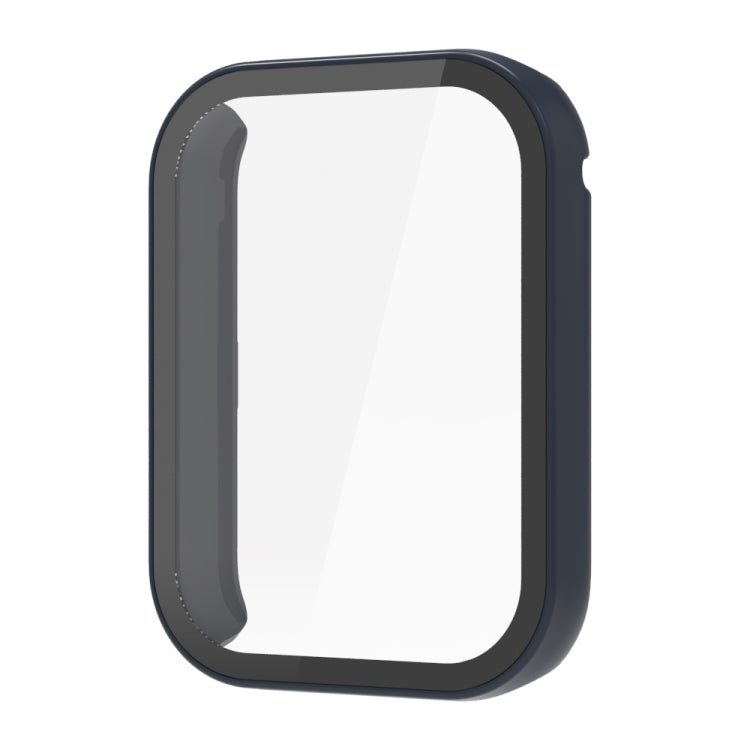 Midnight blue PC protective case with integrated tempered film for a fitness tracker display