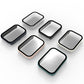 Assorted PC protective cases with integrated tempered film, multiple colors