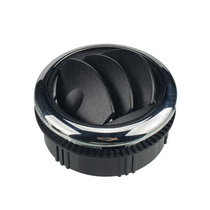 AC air outlet vent with black knob and chrome trim, 22mm thread inlet