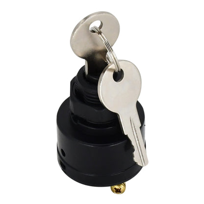 Mercury outboard start key switch with two metal keys on black housing