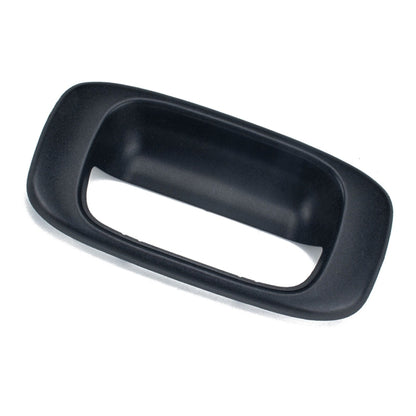 Black tailgate handle bezel cover with oval opening