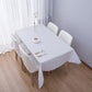 Grey plaid PVC coffee tablecloth featuring a small square grid design