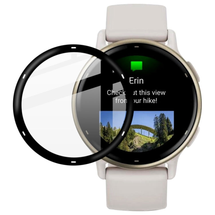Transparent watch screen protective film on smartwatch with light band