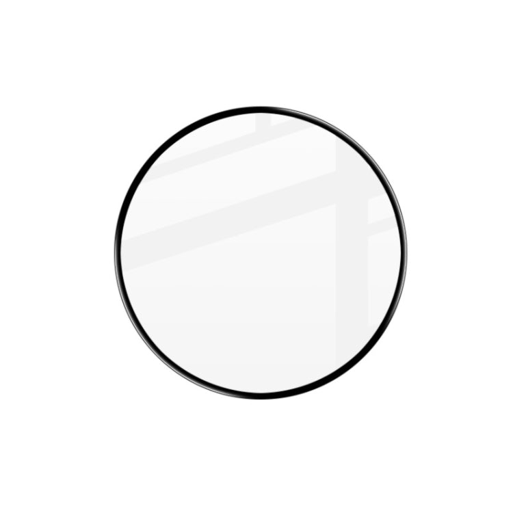 Transparent round watch screen protective film sheet with black outer ring