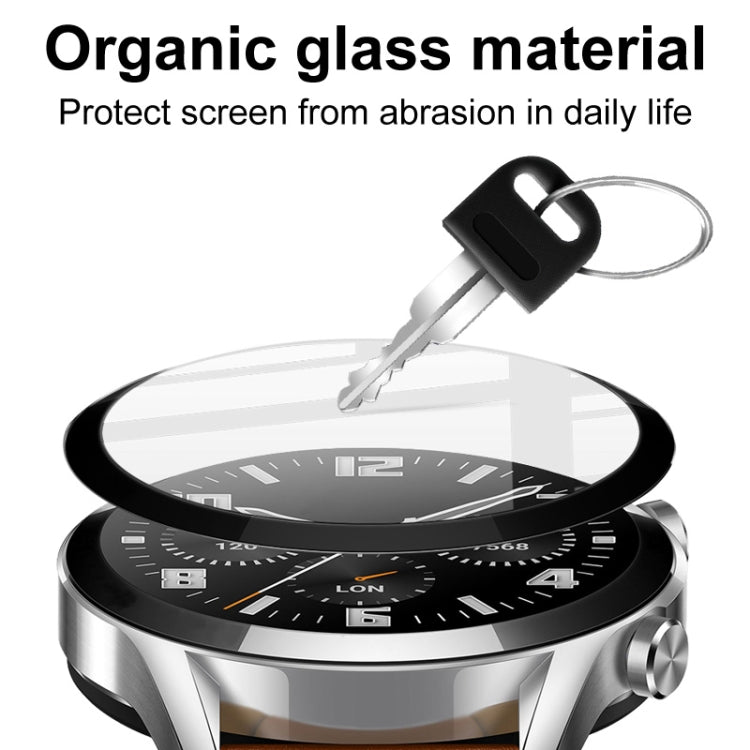 Transparent watch screen protective film overlay on smartwatch screen