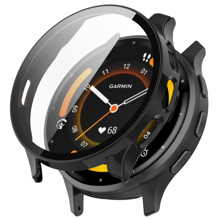 PC and tempered glass watch case with clear screen cover in black