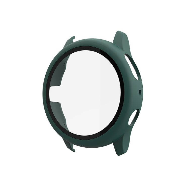 Green protective watch bezel case with dark inner ring and side cutouts