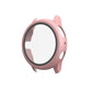 Pink protective watch bezel case with dark inner ring and side cutouts