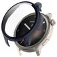 Ink blue PC watch protective case with integrated tempered film, curved front shield