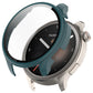 Pine green PC watch protective case with integrated tempered film, curved front shield