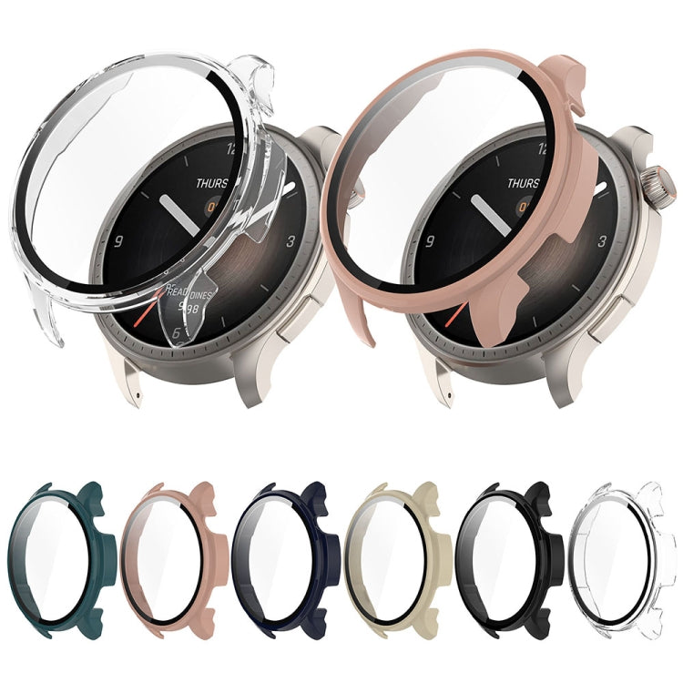 Assorted protective watch cases with integrated tempered film, including clear and dark tones