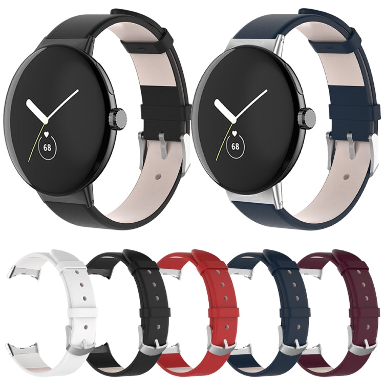 Leather Watch Band, For Google Pixel Watch 5 / 4 / 3 / 2 / 1 41mm