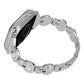 Silver metal watch band with rhinestone gourd links and oval center link for Apple Watch