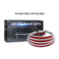 Car LED hood lights kit with red light strip and wiring, shown with product box