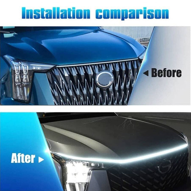 Car Startup Scan Through Hood LED Daytime Running Atmosphere Light, 1.2m, 1.5m, 1.8m