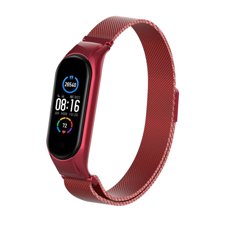 Milano Solid Color Magnetic Stainless Steel Strap, For Xiaomi Mi Band 5